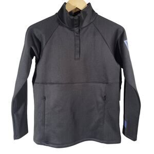 LIJA Women's Black Royal 1/4 Zip Moisture Wicking Athletic Pullover Top S‎